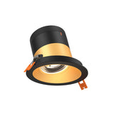 Moda 4” Slope Ceiling Modular Recessed Light by Dals - Gold reflector, Round Black Trim