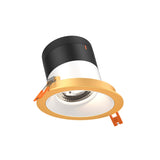 Moda 4” Slope Ceiling Modular Recessed Light by Dals - White reflector, Round Gold Trim