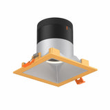 Moda 4” Square Modular Recessed Light by Dals - Alzak reflector, Square Gold Trim