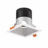 Moda 4” Square Modular Recessed Light by Dals - Alzak reflector, Square White Trim