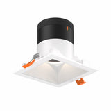 Moda 4” Square Modular Recessed Light by Dals - White reflector, Square White Trim