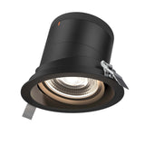 Moda 6” Gimbal Modular Recessed Light by Dals - Black reflector, Round Black Trim