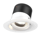 Moda 6” Gimbal Modular Recessed Light by Dals - White reflector, Round Trimless