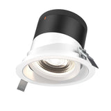 Moda 6” Gimbal Modular Recessed Light by Dals - White reflector, Round White Trim