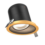 Moda 6” Slope Ceiling Modular Recessed Light by Dals - Black reflector, Round Gold Trim