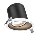 Moda 6” Slope Ceiling Modular Recessed Light by Dals - Black reflector, Round White Trim