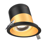 Moda 6” Slope Ceiling Modular Recessed Light by Dals - Gold reflector, Round Black Trim