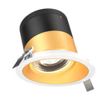 Moda 6” Slope Ceiling Modular Recessed Light by Dals - Gold reflector, Round White Trim