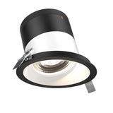 Moda 6” Slope Ceiling Modular Recessed Light by Dals - White reflector, Round Black Trim