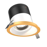 Moda 6” Slope Ceiling Modular Recessed Light by Dals - White reflector, Round Gold Trim