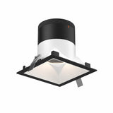 Moda 6” Square Modular Recessed Light by Dals - White reflector, Square Black Trim