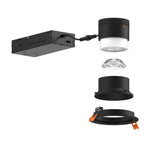 Moda Wall Wash Modular Recessed Light by Dals - 3 Inch, Black reflector