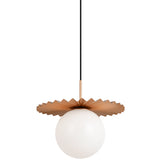 Modern Ruff Pendant Light Large Matte Gold By Matteo - Front View