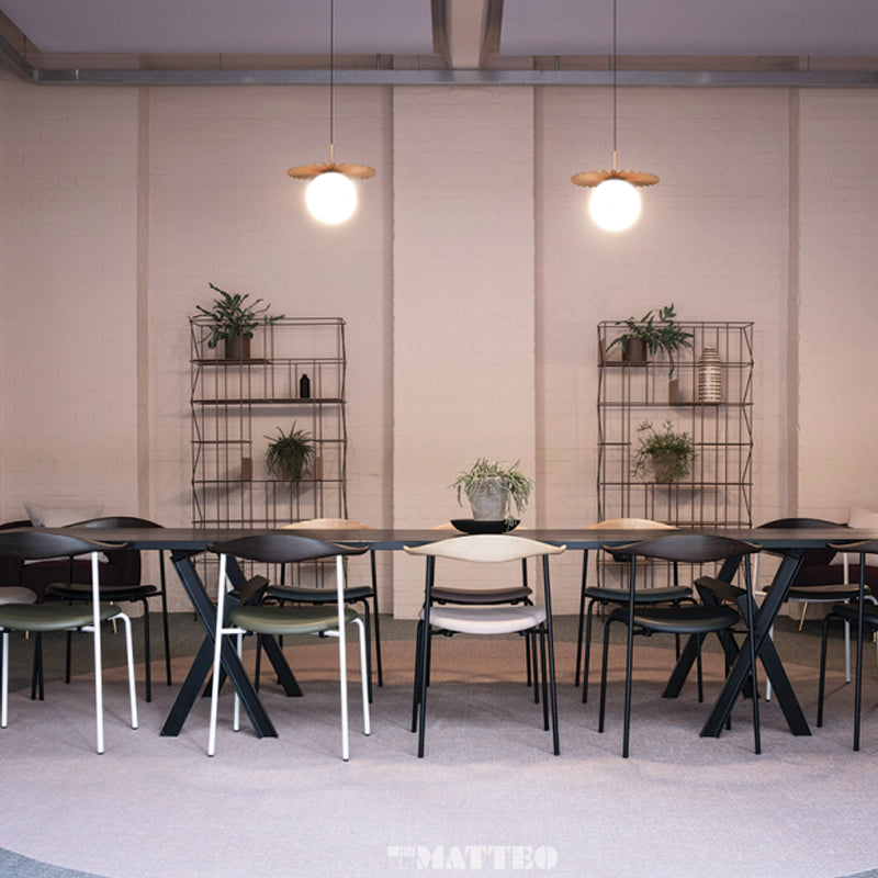 Modern Ruff Pendant Light Large Matte Gold By Matteo - Lifestyle View