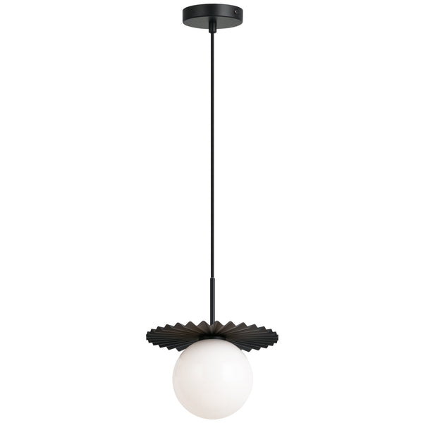 Modern Ruff Pendant Light Medium Black By Matteo