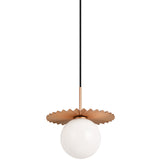 Modern Ruff Pendant Light Medium Matte Gold By Matteo - Front View