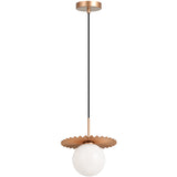 Modern Ruff Pendant Light Medium Matte Gold By Matteo