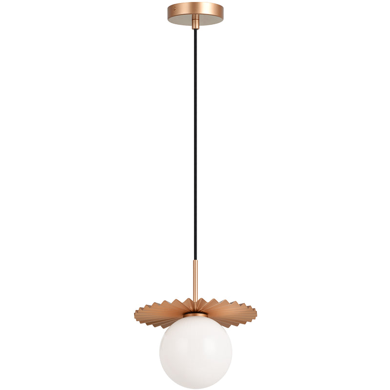 Modern Ruff Pendant Light Medium Matte Gold By Matteo