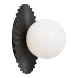 Modern Ruff Wall Sconce 14 Inch Black