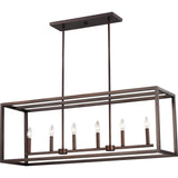 Moffet Street Linear Chandelier — Bronze
