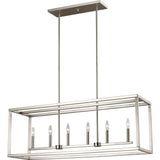 Moffet Street Linear Chandelier — Brushed Nickel