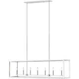 Moffet Street Linear Chandelier — Brushed Nickel