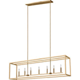 Moffet Street Linear Chandelier — Satin Brass