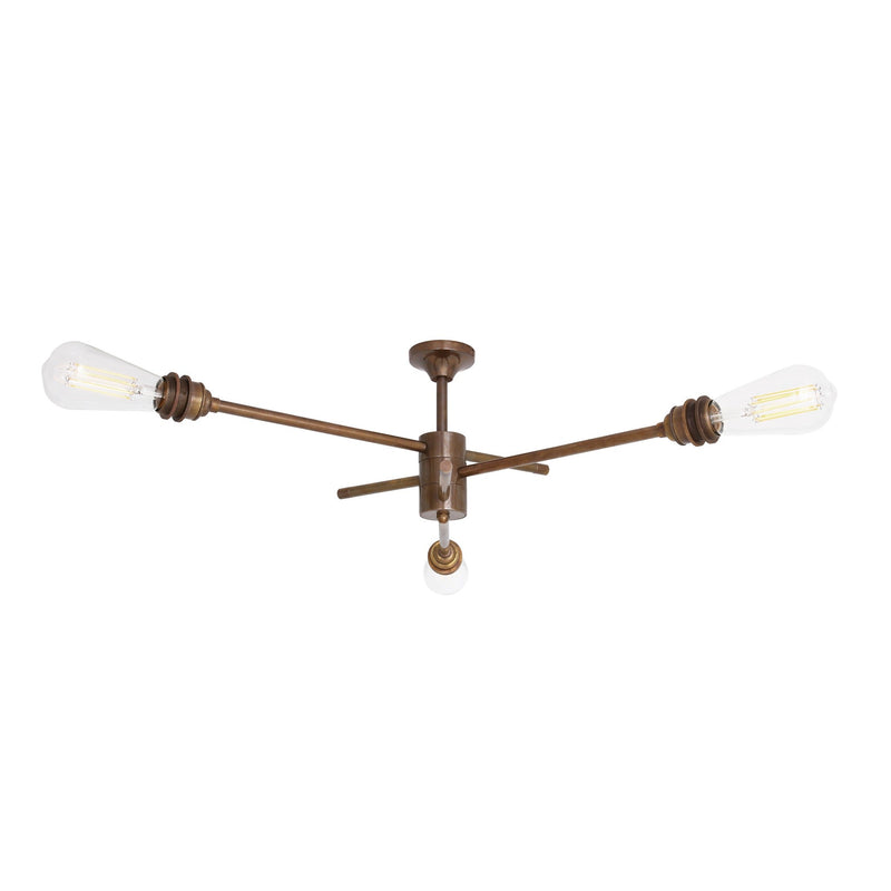 Mombasa 3 Arm Chandelier - Antique Brass