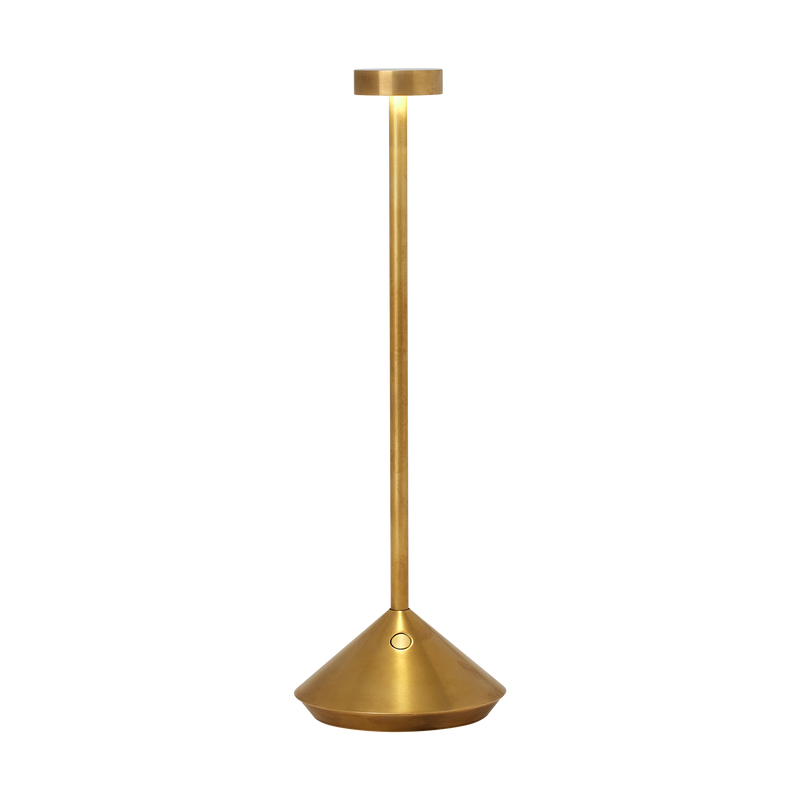 Moneta Accent Rechargeable Table Lamp Natrual Brass By Visual Comfort Modern