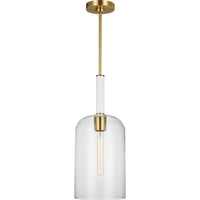 Monroe Cylinder Pendant — 8 3/4", Burnished Brass