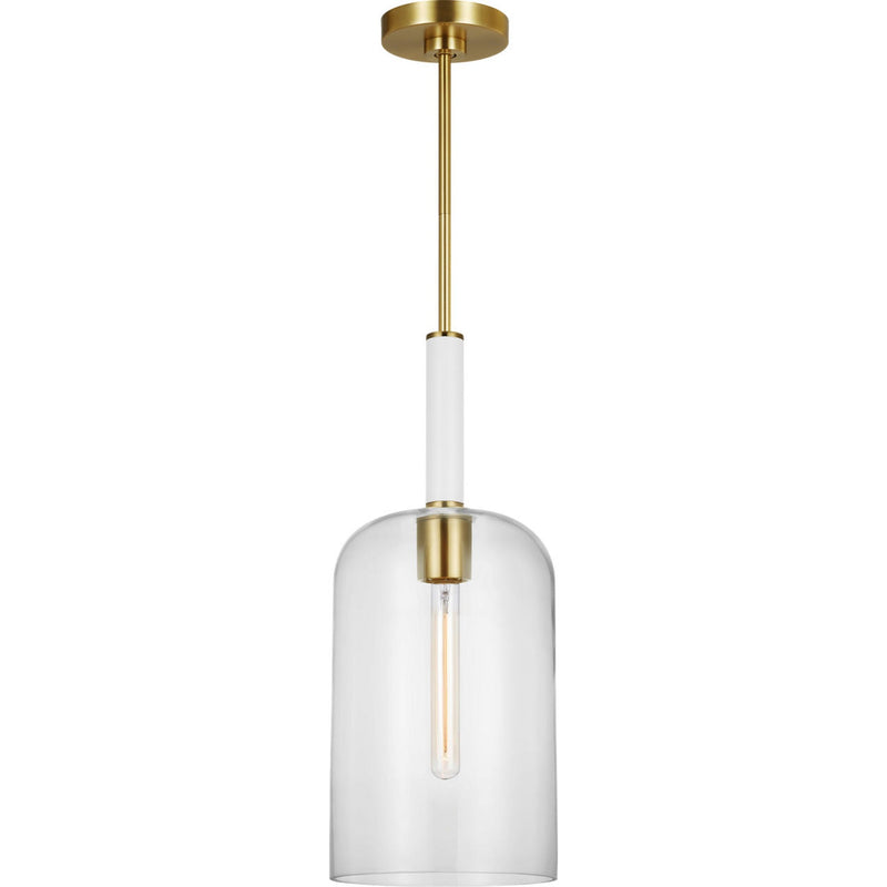 Monroe Cylinder Pendant — 8 3/4", Burnished Brass