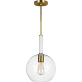 Monroe Round Pendant — 10 3/8", Burnished Brass