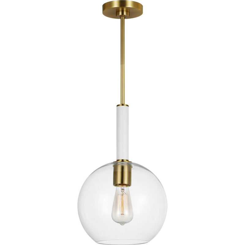 Monroe Round Pendant — 10 3/8", Burnished Brass