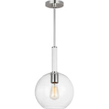 Monroe Round Pendant — 10 3/8", Polished Nickel
