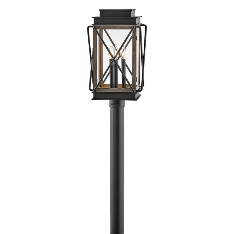 Montecito Medium Post Mount Lantern - Black - by Hinkley