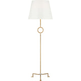 Montour Floor Lamp — 20", White Linen, Coastal Gild