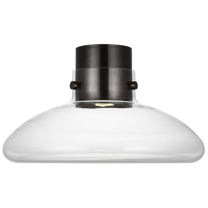 Morgan Flush Mount Burnished Bronze Clear Glass By Visual Comfort Modern