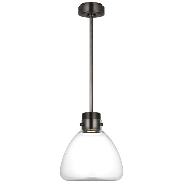 Morgan Pendant Light Small Burnished Bronze Clear Glass By Visual Comfort Modern