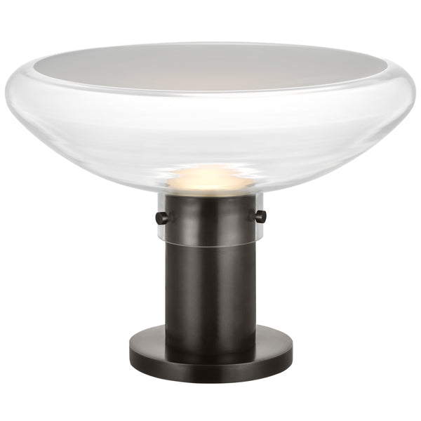 Morgan Table Lamp Burnished Bronze Clear Glass By Visual Comfort Modern - Front View1