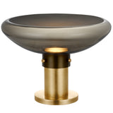 Morgan Table Lamp Hand Rubbed Antique Brass Smoke Glass By Visual Comfort Modern - Front View2