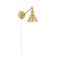 Morgan Task Sconce 1 Aged Brass