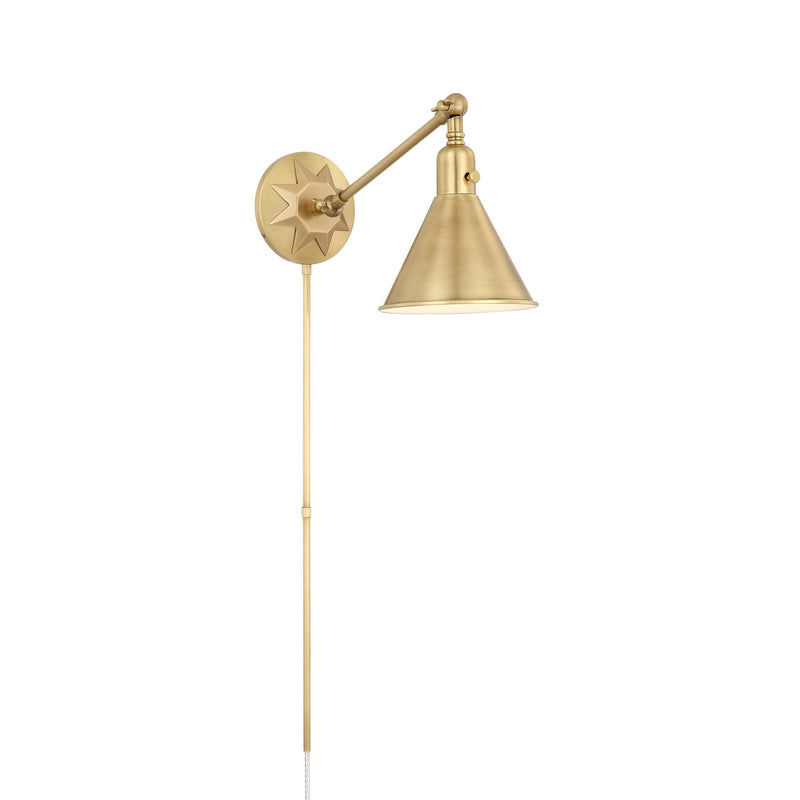 Morgan Task Sconce 1 Aged Brass