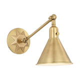 Morgan Task Sconce 1 Aged Brass