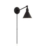 Morgan Task Sconce 1 Matte Black