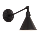 Morgan Task Sconce 1 Matte Black