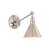 Morgan Task Sconce 1 Polished Nickel