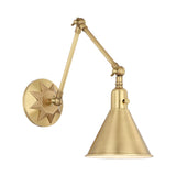 Morgan Task Sconce 2 Aged Brass