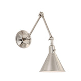 Morgan Task Sconce 2 Polished Nickel