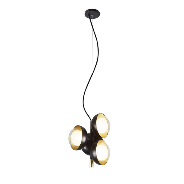 Muse Chandelier, Size: Small, Finish: Sand Black Brushed Brass