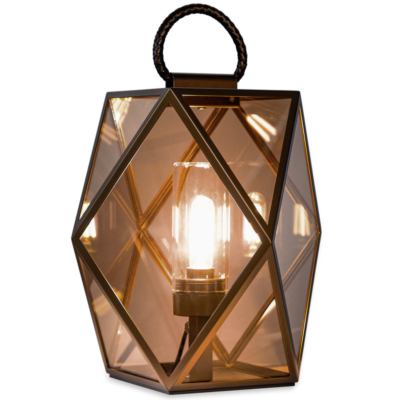 Muse Fixed Outdoor Lantern Medium Bronze Lacquered By Contradi